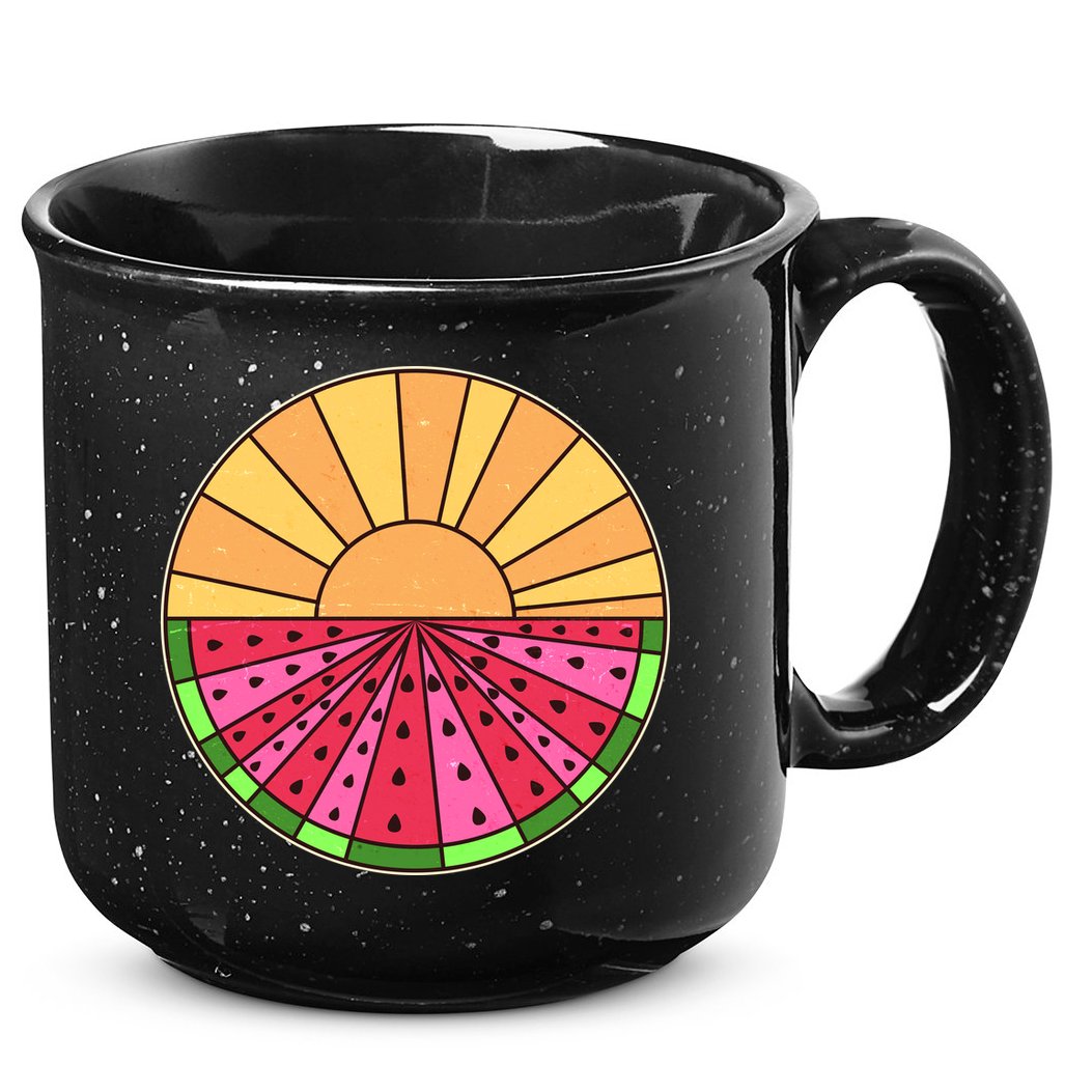 Vintage Retro Summer Sunshine Watermelon 15oz Campfire Ceramic Mug