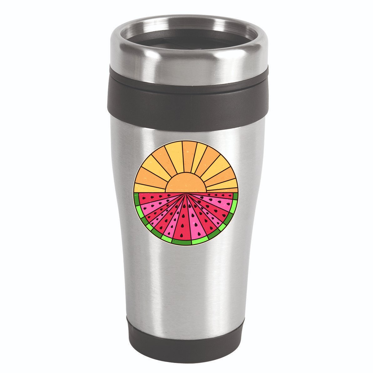 Vintage Retro Summer Sunshine Watermelon 16oz Travel Tumbler