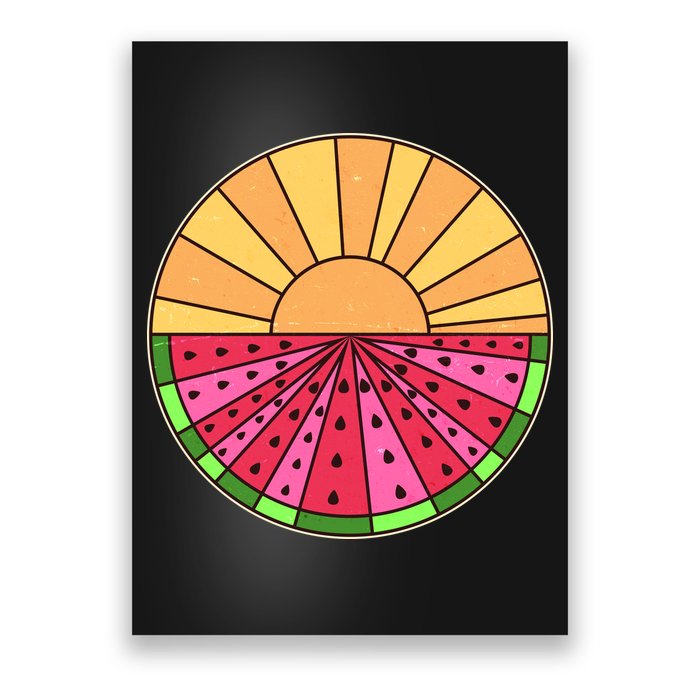 Vintage Retro Summer Sunshine Watermelon Poster