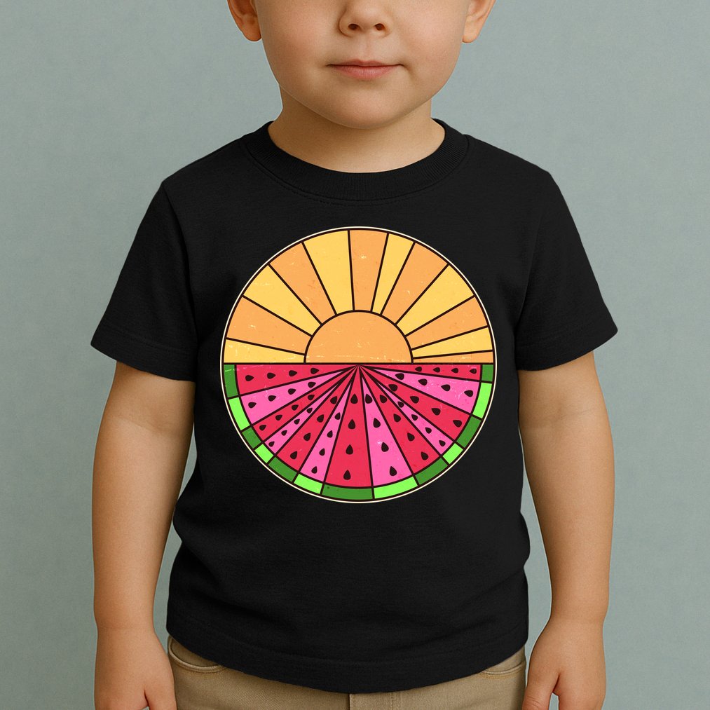 Vintage Retro Summer Sunshine Watermelon Toddler T-Shirt