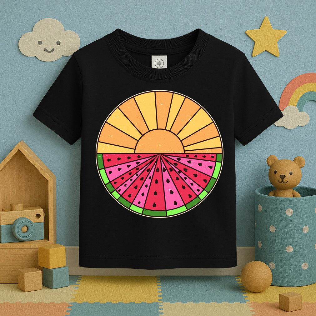 Vintage Retro Summer Sunshine Watermelon Toddler T-Shirt
