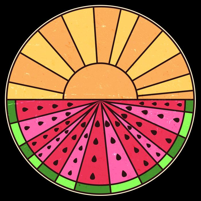 Vintage Retro Summer Sunshine Watermelon Kids T-Shirt
