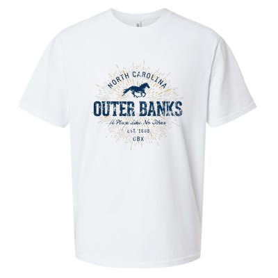 Vintage Retro Style O.U.T.E.R B.A.N.K Sueded Cloud Jersey T-Shirt