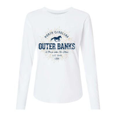 Vintage Retro Style O.U.T.E.R B.A.N.K Womens Cotton Relaxed Long Sleeve T-Shirt