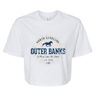 Vintage Retro Style O.U.T.E.R B.A.N.K Bella+Canvas Jersey Crop Tee