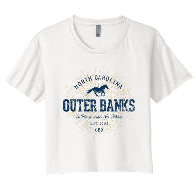 Vintage Retro Style O.U.T.E.R B.A.N.K Women's Crop Top Tee