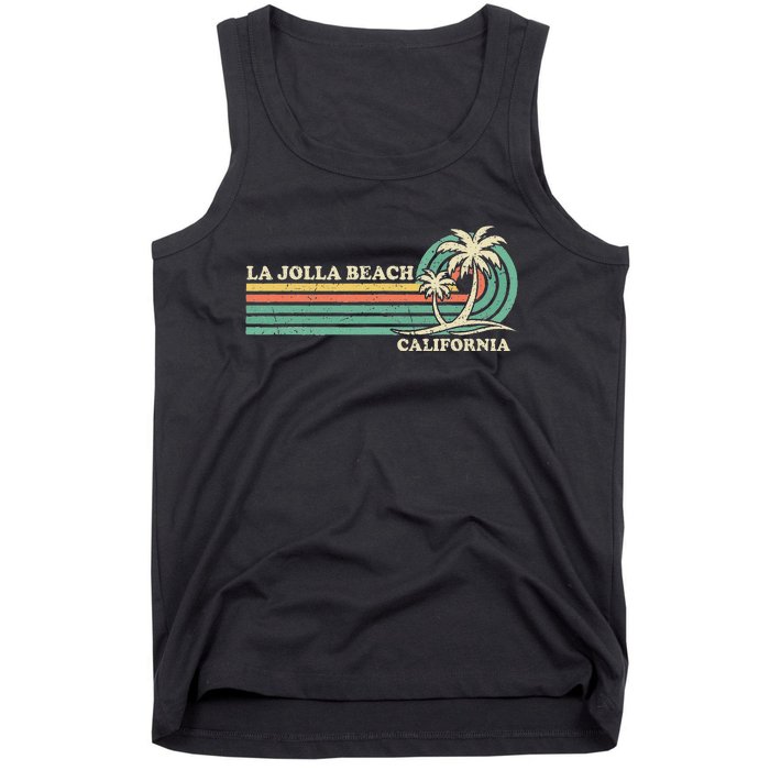 Vintage Retro Summer Vacation California La Jolla Beach Tank Top