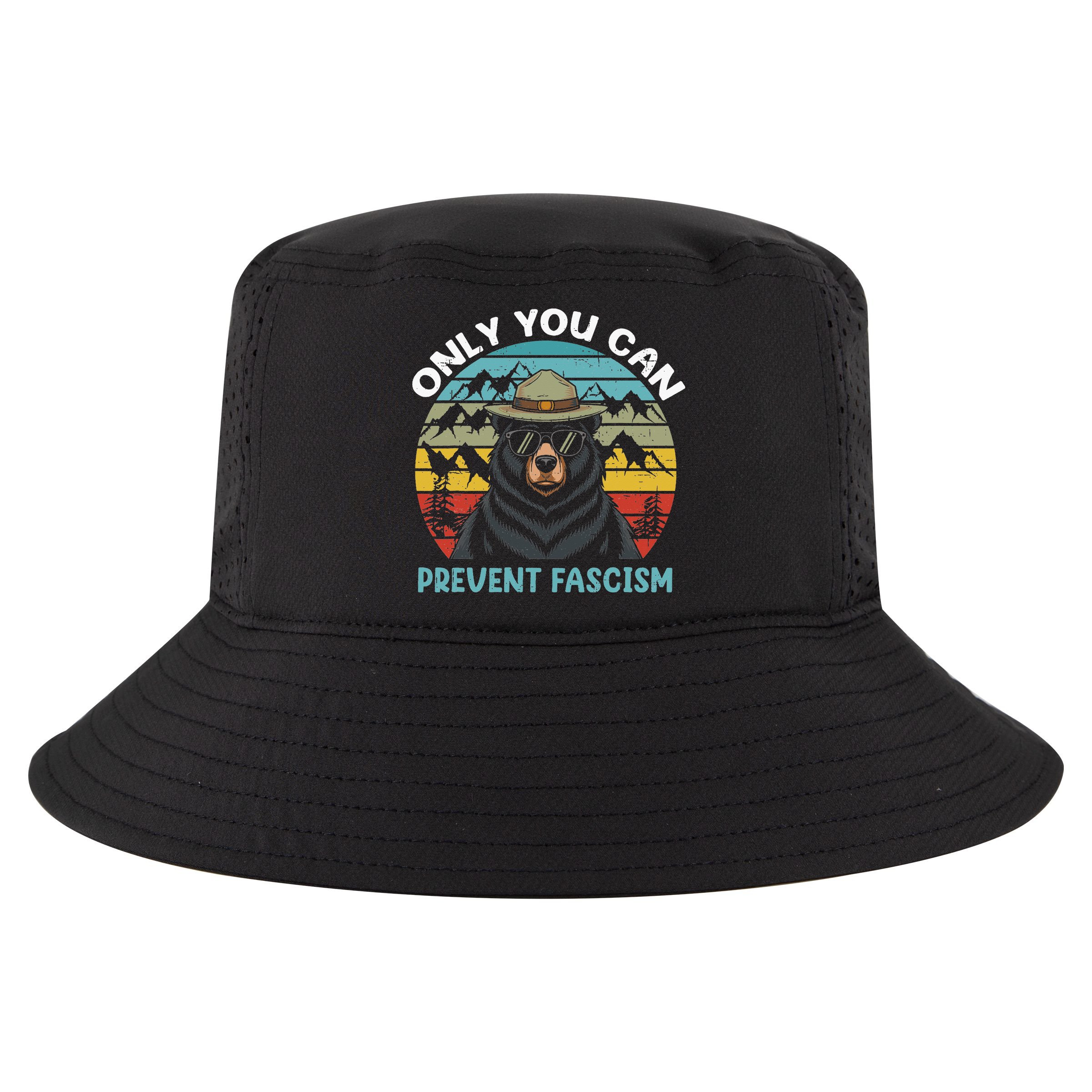 Vintage Resist Only You Can Prevent Fascism Cool Comfort Performance Bucket Hat