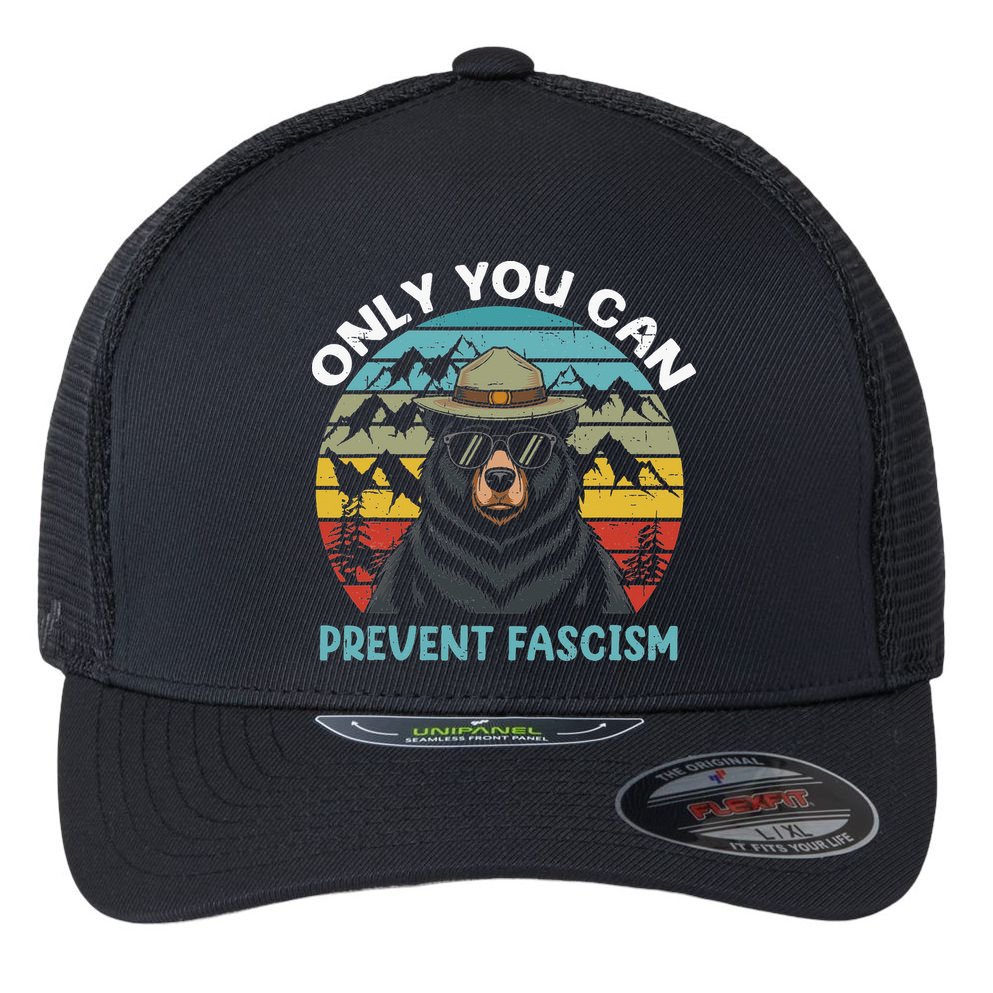 Vintage Resist Only You Can Prevent Fascism Flexfit Unipanel Trucker Cap