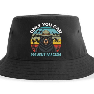 Vintage Resist Only You Can Prevent Fascism Sustainable Bucket Hat