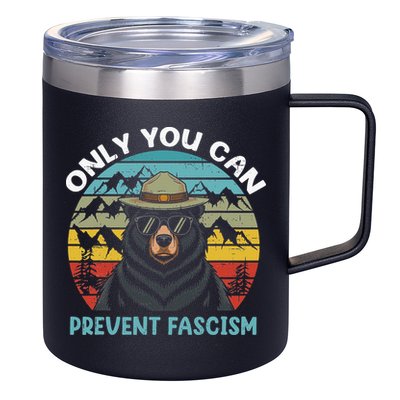 Vintage Resist Only You Can Prevent Fascism 12oz Stainless Steel Coffee Mug