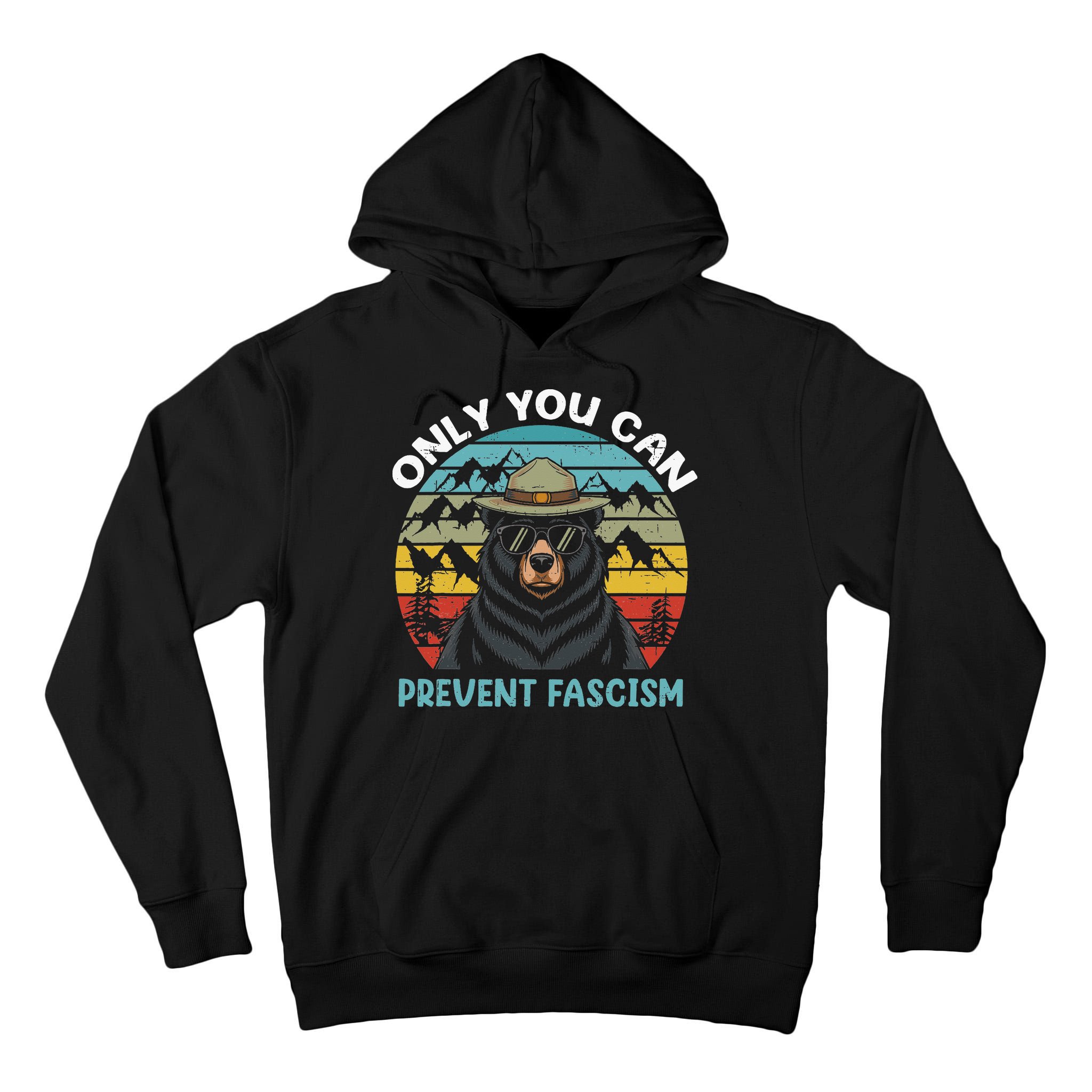 Vintage Resist Only You Can Prevent Fascism Tall Hoodie