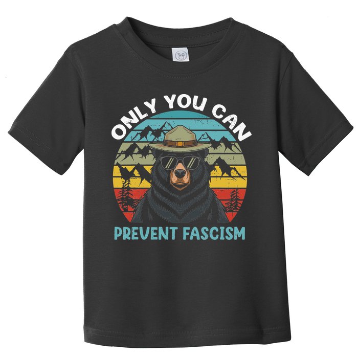 Vintage Resist Only You Can Prevent Fascism Toddler T-Shirt