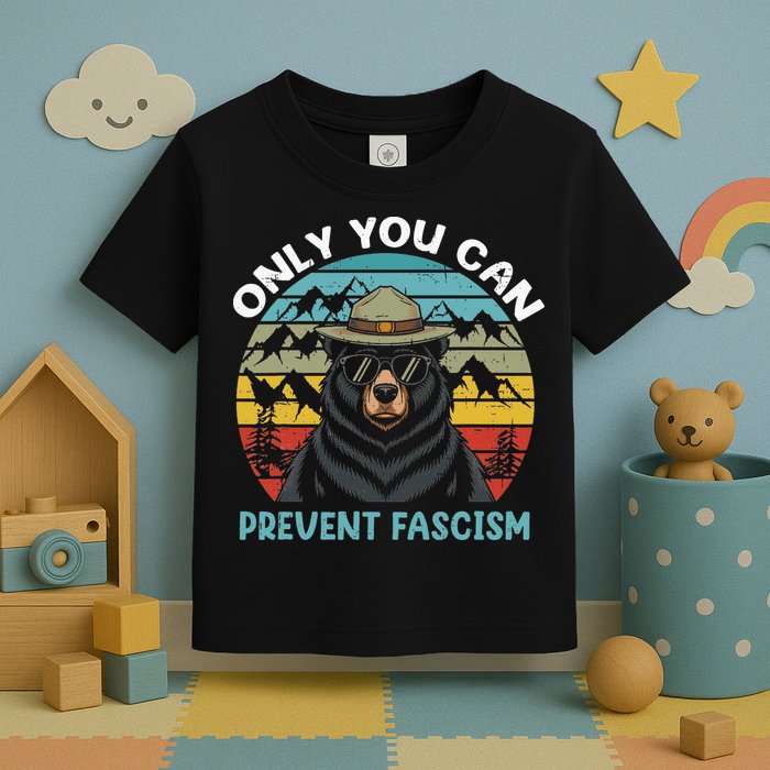 Vintage Resist Only You Can Prevent Fascism Toddler T-Shirt