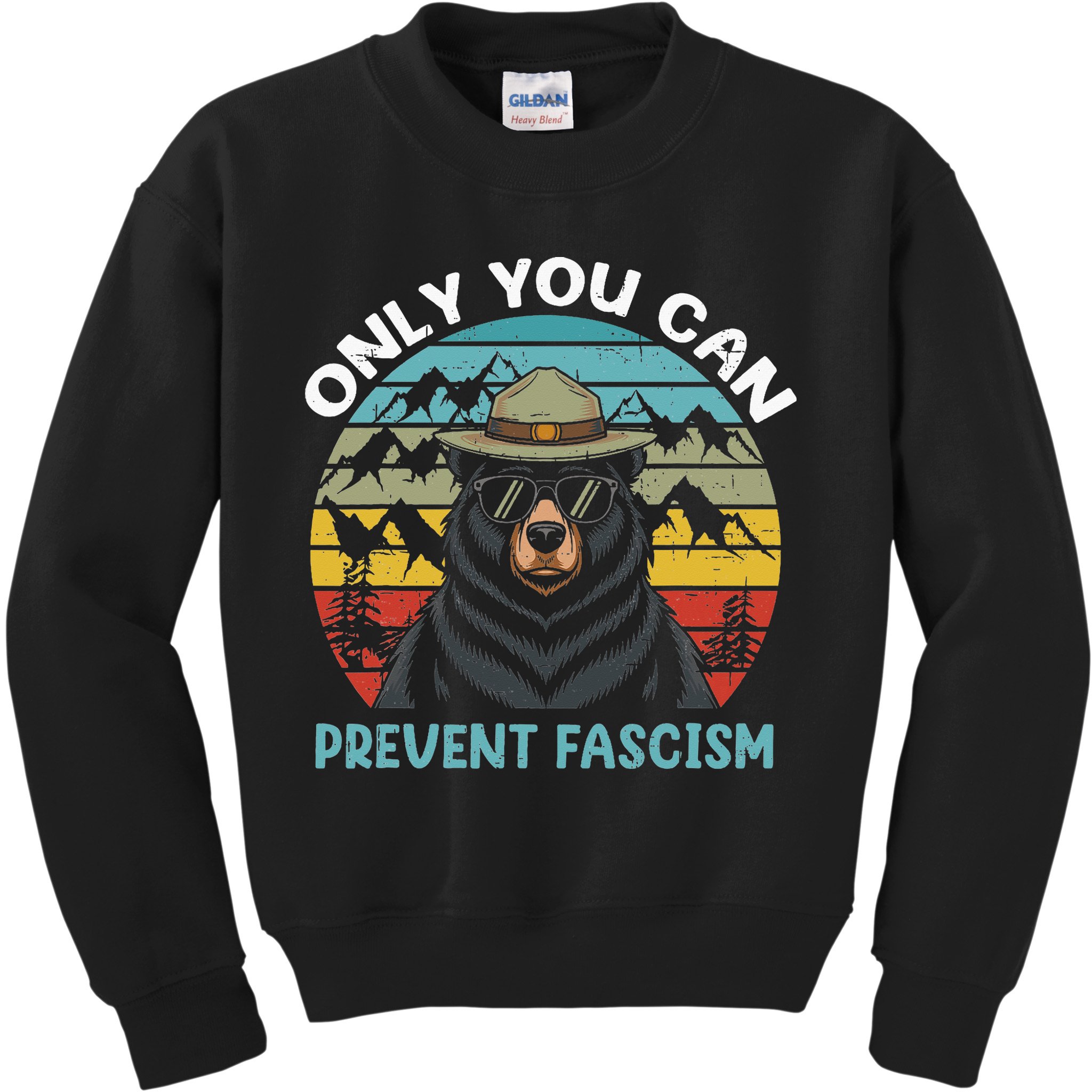 Vintage Resist Only You Can Prevent Fascism Kids Sweatshirt