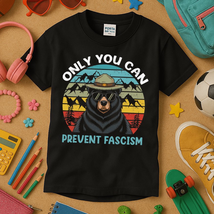 Vintage Resist Only You Can Prevent Fascism Kids T-Shirt