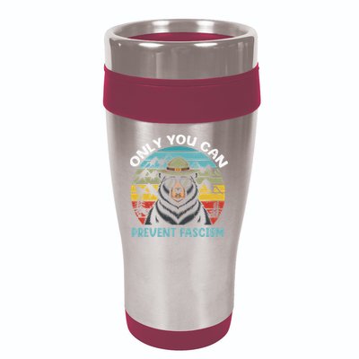 Vintage Resist Only You Can Prevent Fascism 16oz Travel Tumbler