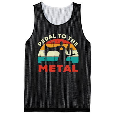 Vintage Retro Sewing Machine Lover For Sew Lovers Seamstress Mesh Reversible Basketball Jersey Tank