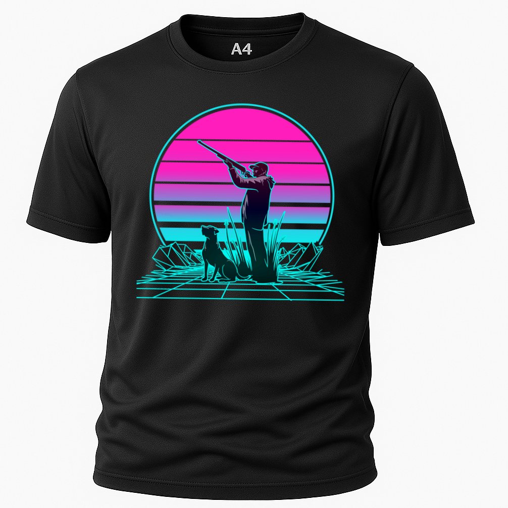 Vintage Retro Sunset Duck Hunting Cool Gift Cooling Performance Crew T-Shirt