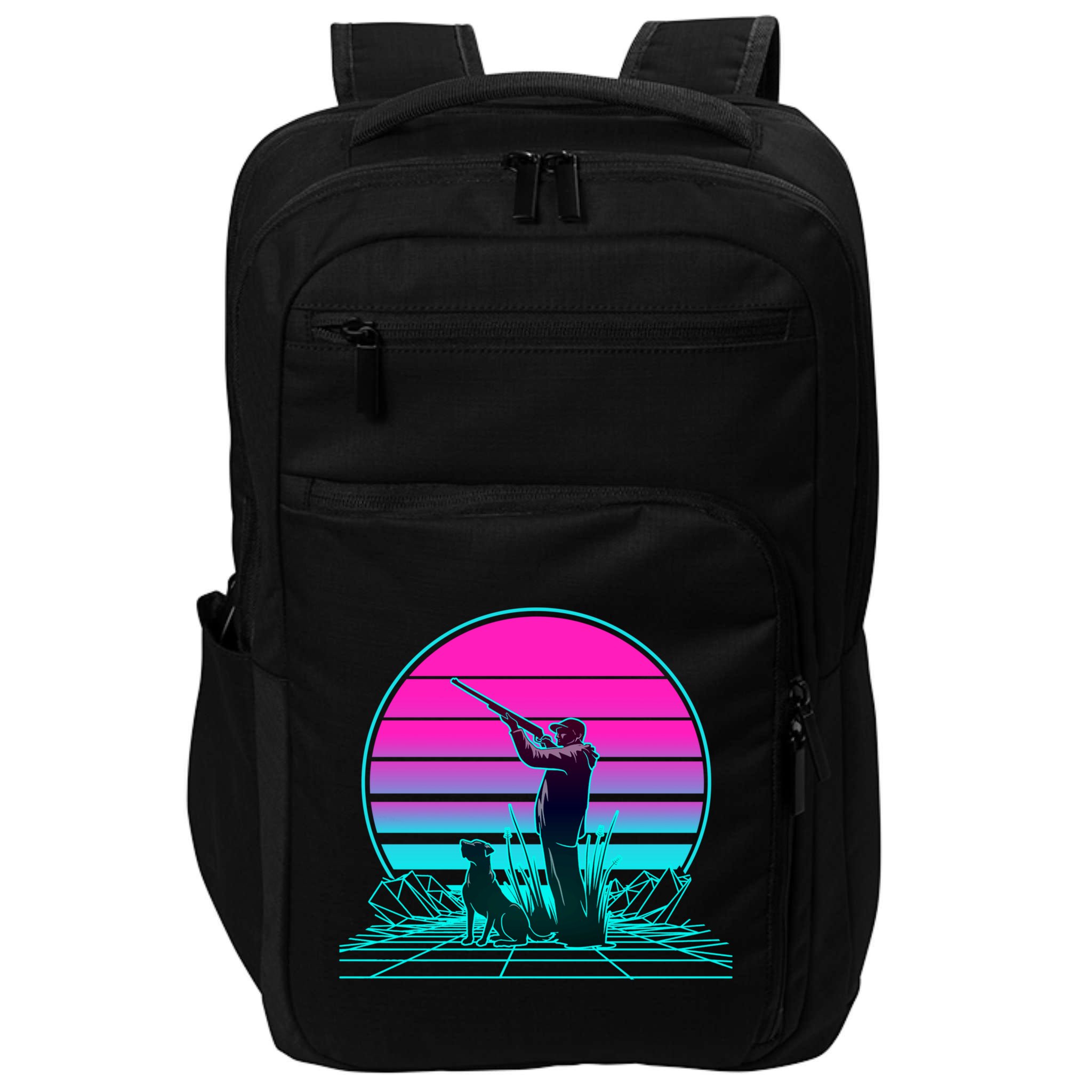 Vintage Retro Sunset Duck Hunting Cool Gift Impact Tech Backpack