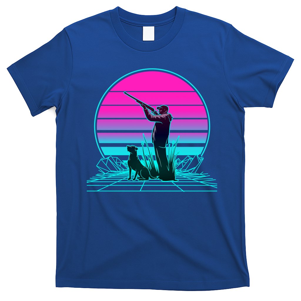 Vintage Retro Sunset Duck Hunting Cool Gift T-Shirt