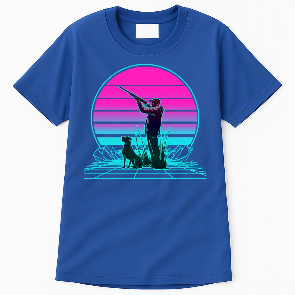 Vintage Retro Sunset Duck Hunting Cool Gift Tall T-Shirt