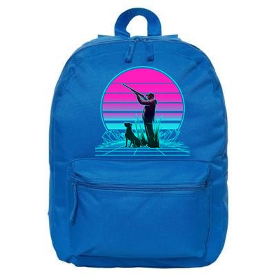 Vintage Retro Sunset Duck Hunting Cool Gift 16 in Basic Backpack