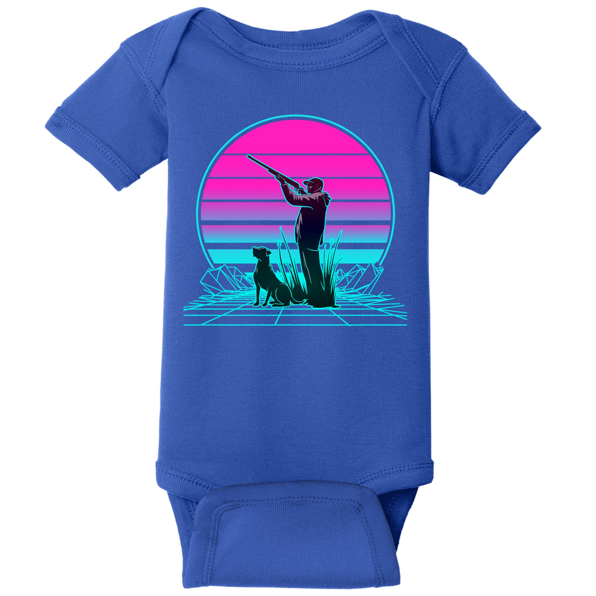 Vintage Retro Sunset Duck Hunting Cool Gift Baby Bodysuit