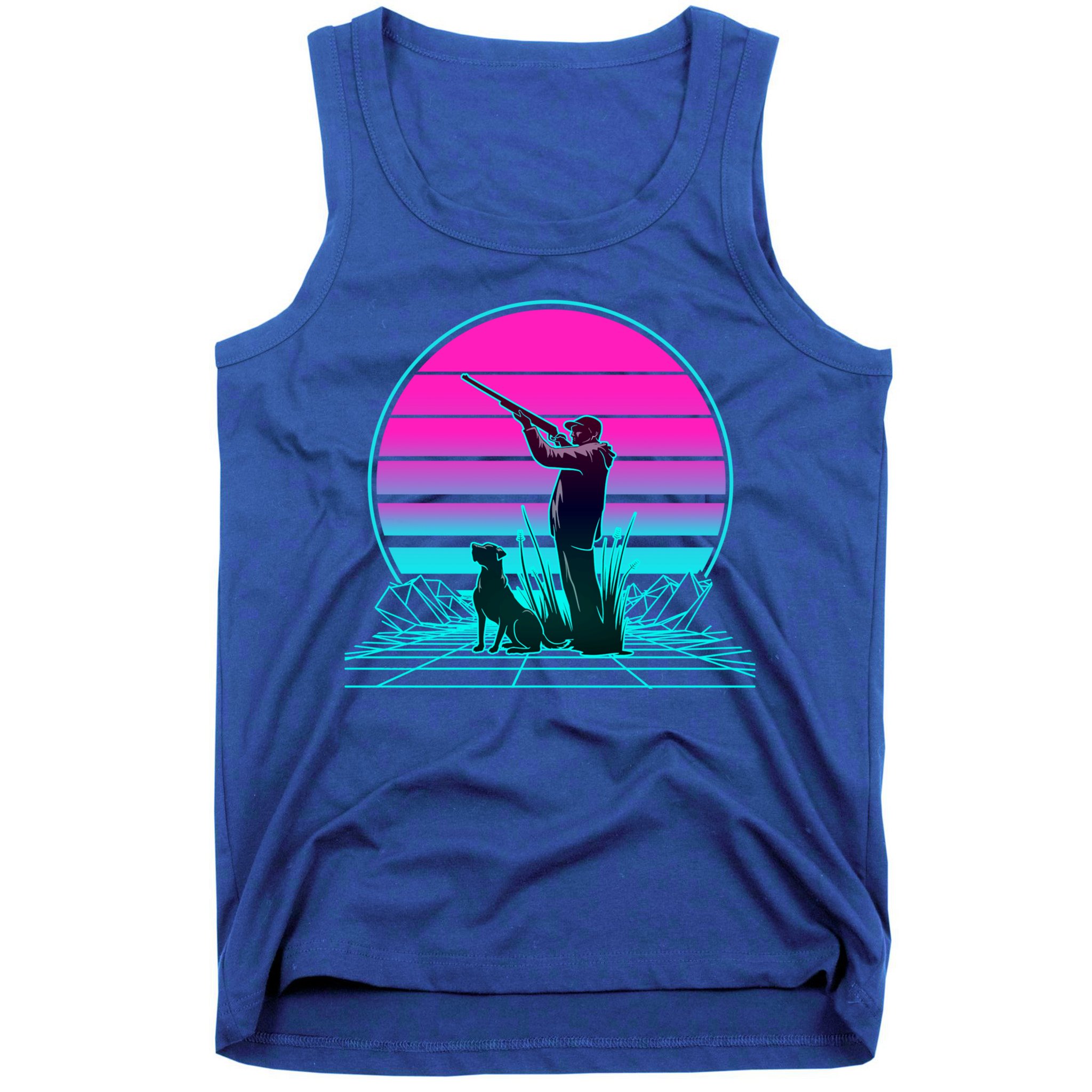 Vintage Retro Sunset Duck Hunting Cool Gift Tank Top
