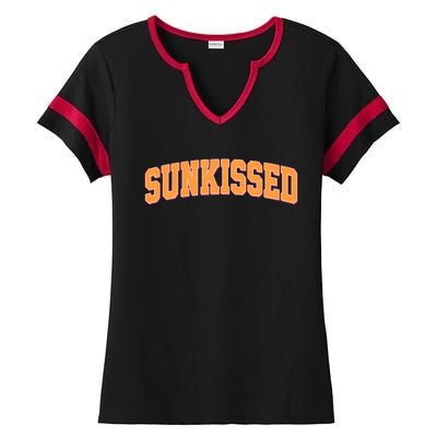 Vintage Retro Sunkissed Ladies Halftime Notch Neck Tee