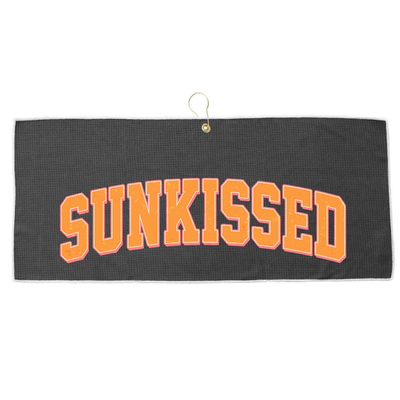 Vintage Retro Sunkissed Large Microfiber Waffle Golf Towel