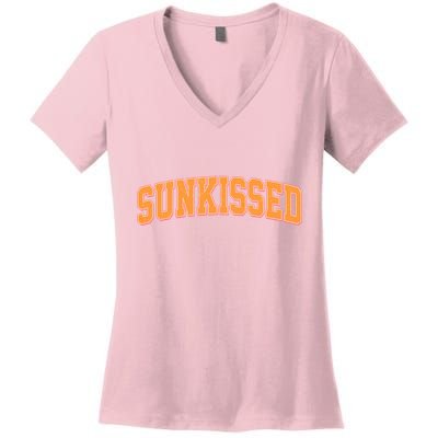 Vintage Retro Sunkissed Women's V-Neck T-Shirt