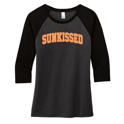 Vintage Retro Sunkissed Women's Tri-Blend 3/4-Sleeve Raglan Shirt