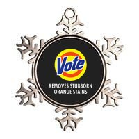 Vote Removes Stubborn Orange Stains Funny Antitrump Metallic Star Ornament