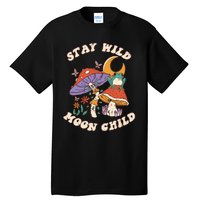 Vintage Retro Stay Wild Moon Child Frog Mushroom Hippie Tall T-Shirt