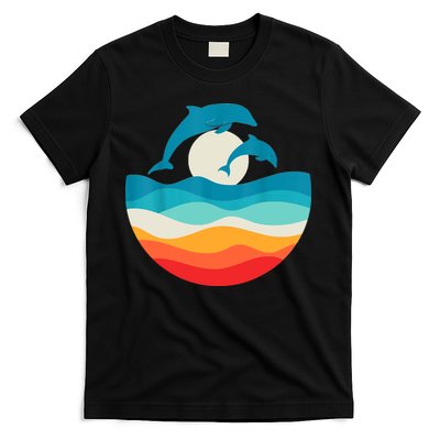 Vintage Retro Summer Time Beach Dolphin T-Shirt