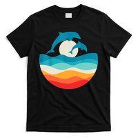 Vintage Retro Summer Time Beach Dolphin T-Shirt