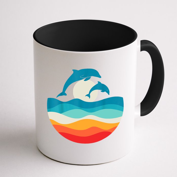 Vintage Retro Summer Time Beach Dolphin Mug