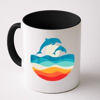 Vintage Retro Summer Time Beach Dolphin Mug