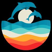 Vintage Retro Summer Time Beach Dolphin Mug