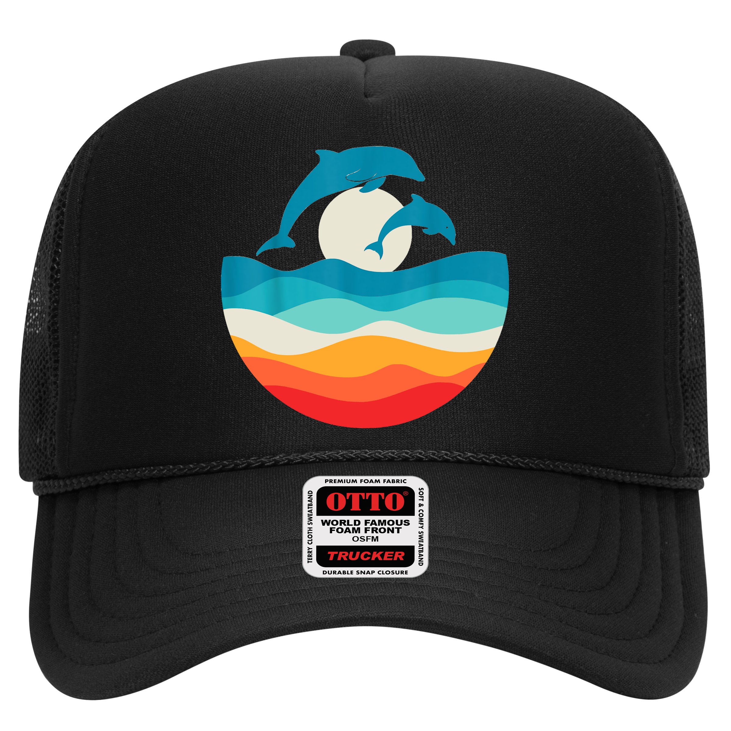 Vintage Retro Summer Time Beach Dolphin Hat
