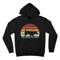 Vintage Retro Sunset Formosan Mountain Dog Lover Distressed Premium Hoodie