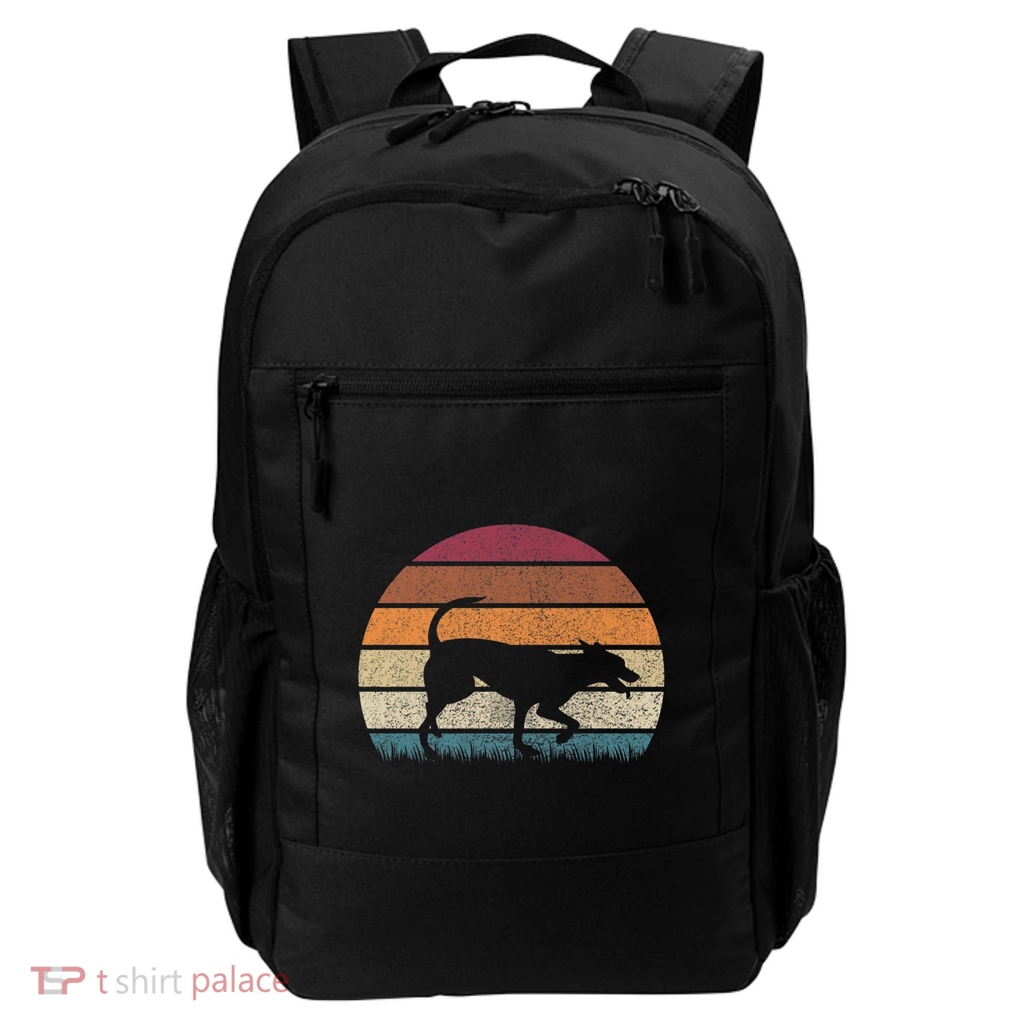 Vintage Retro Sunset Formosan Mountain Dog Lover Distressed Premium Backpack