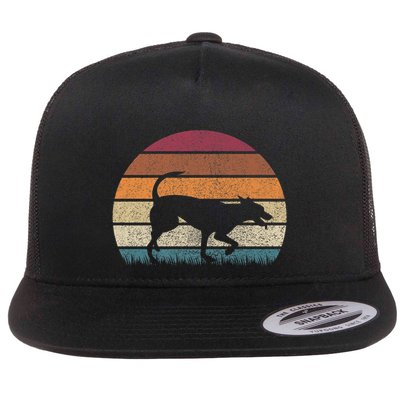 Vintage Retro Sunset Formosan Mountain Dog Lover Distressed Premium Flatbill Hat