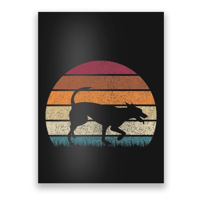 Vintage Retro Sunset Formosan Mountain Dog Lover Distressed Premium Poster