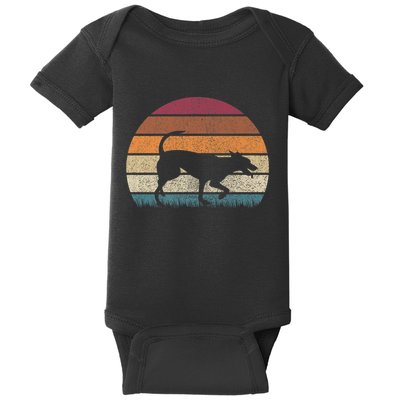 Vintage Retro Sunset Formosan Mountain Dog Lover Distressed Premium Baby Bodysuit