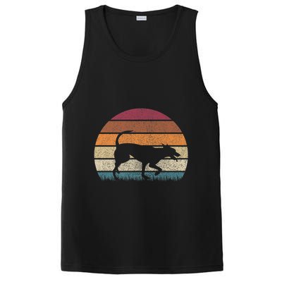 Vintage Retro Sunset Formosan Mountain Dog Lover Distressed Premium PosiCharge Competitor Tank