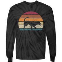 Vintage Retro Sunset Formosan Mountain Dog Lover Distressed Premium Tie-Dye Long Sleeve Shirt