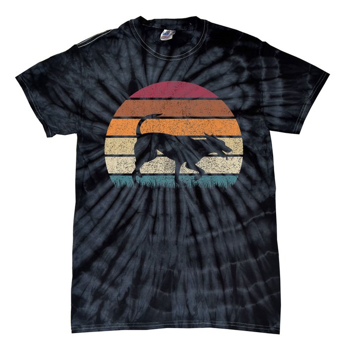 Vintage Retro Sunset Formosan Mountain Dog Lover Distressed Premium Tie-Dye T-Shirt