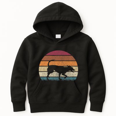 Vintage Retro Sunset Formosan Mountain Dog Lover Distressed Premium Kids Hoodie